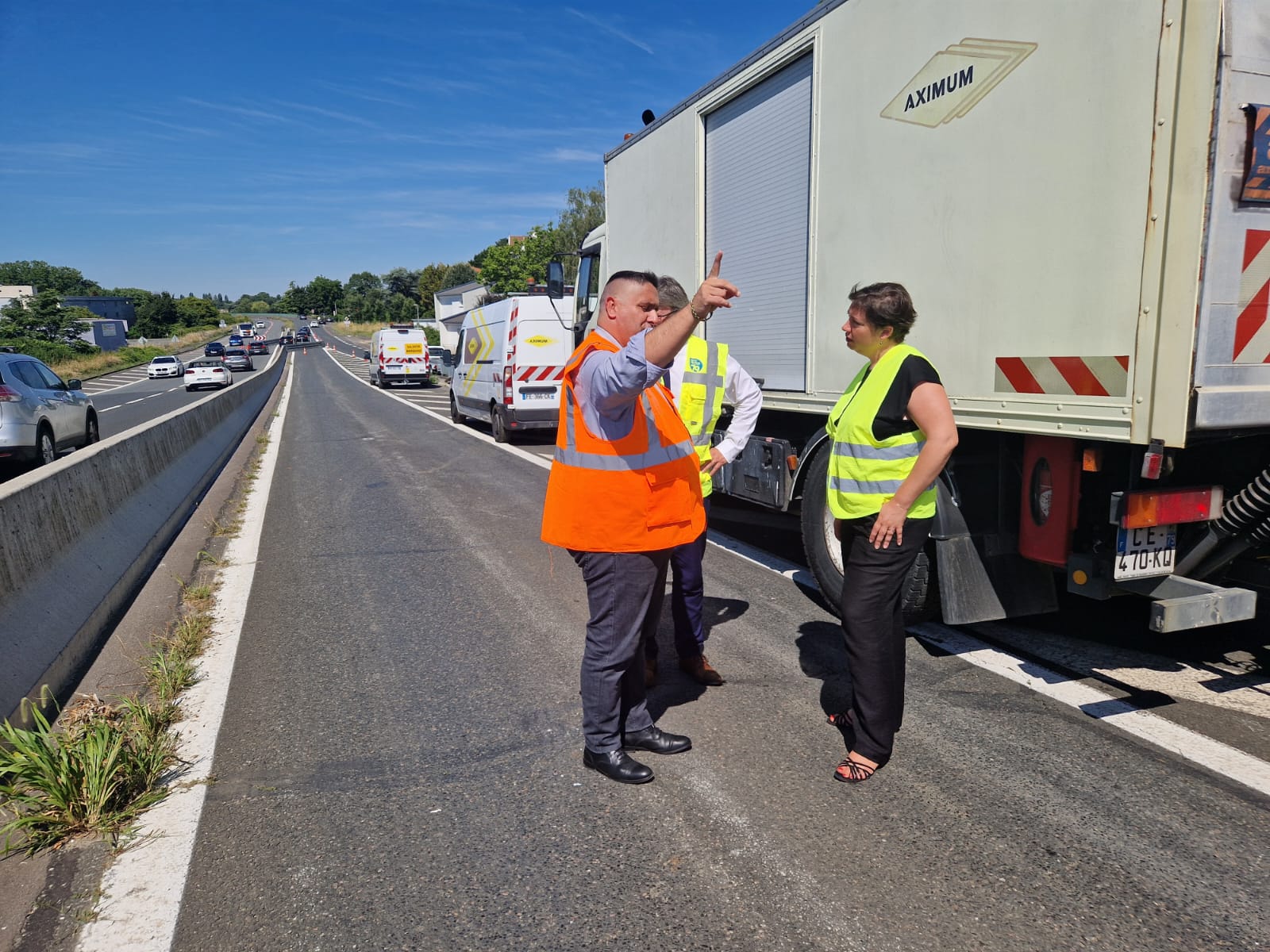 Visite de chantier boulevard de l'Europe à Niort.