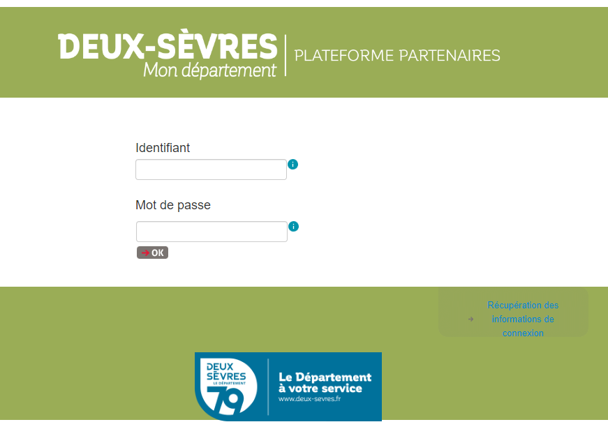 ecran accueil plateforme partenaires